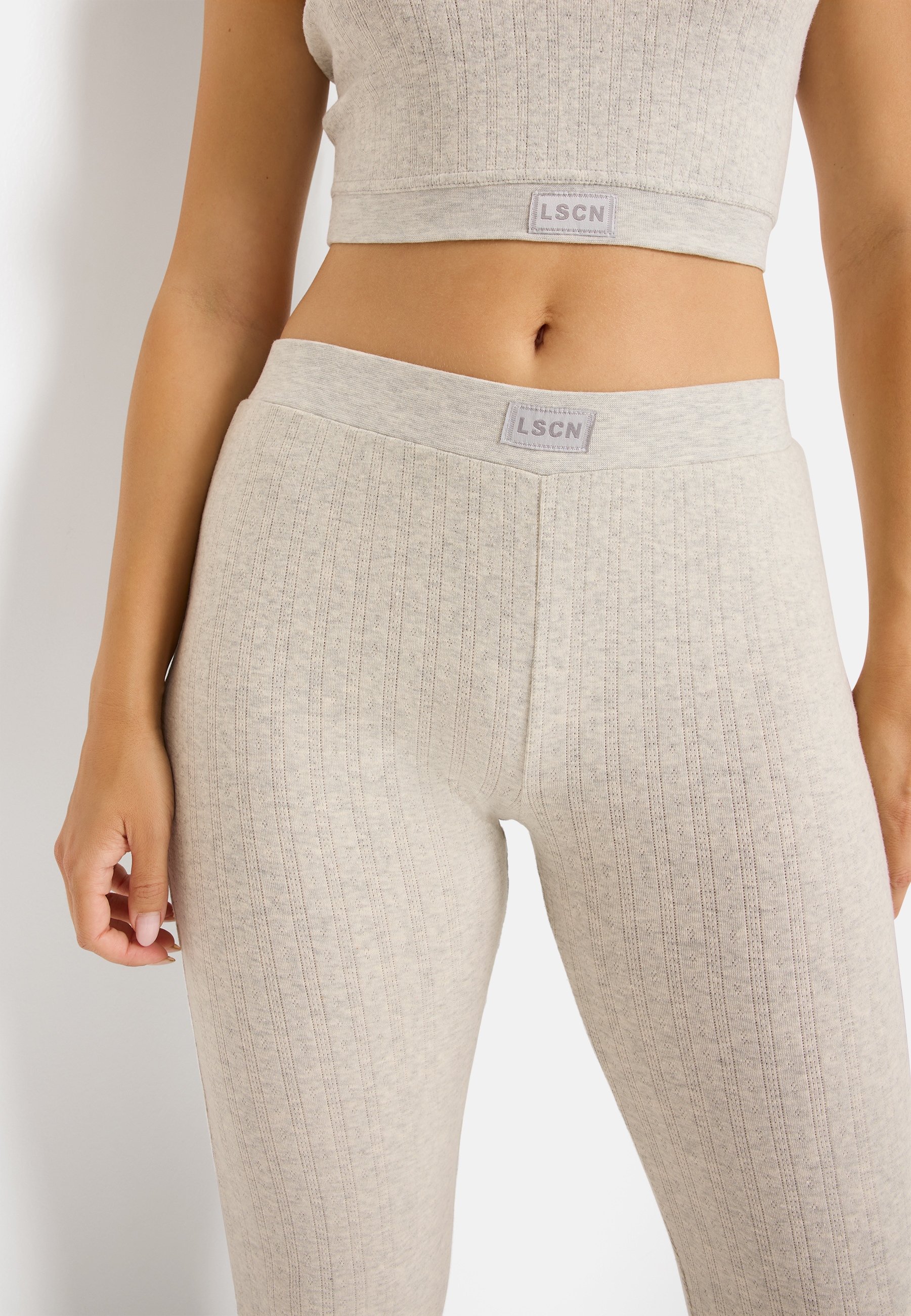 LSCN by LASCANA Jazzpants  avec label logo au bord-côte
