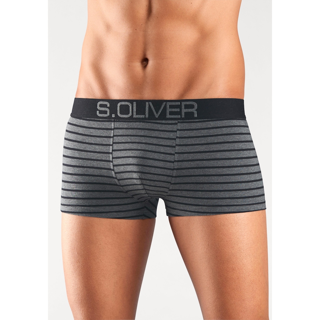 s.Oliver Hipster, (Packung, 4 St.), knapp sitzende Boxershorts für Herren aus Baumwoll-Mix