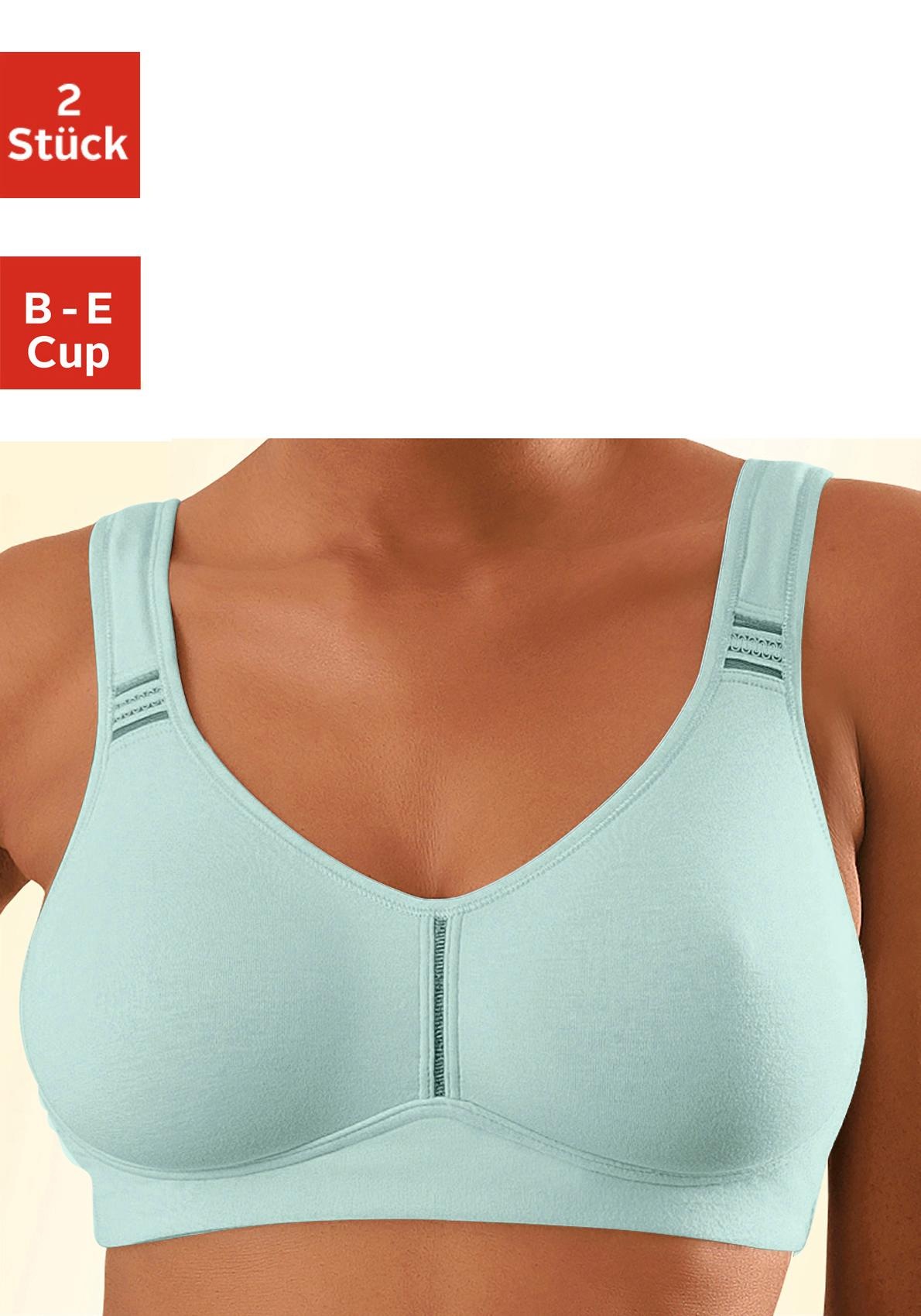 petite fleur T-Shirt-BH Packung, 2 Stück, ohne Bügel aus Baumwolle