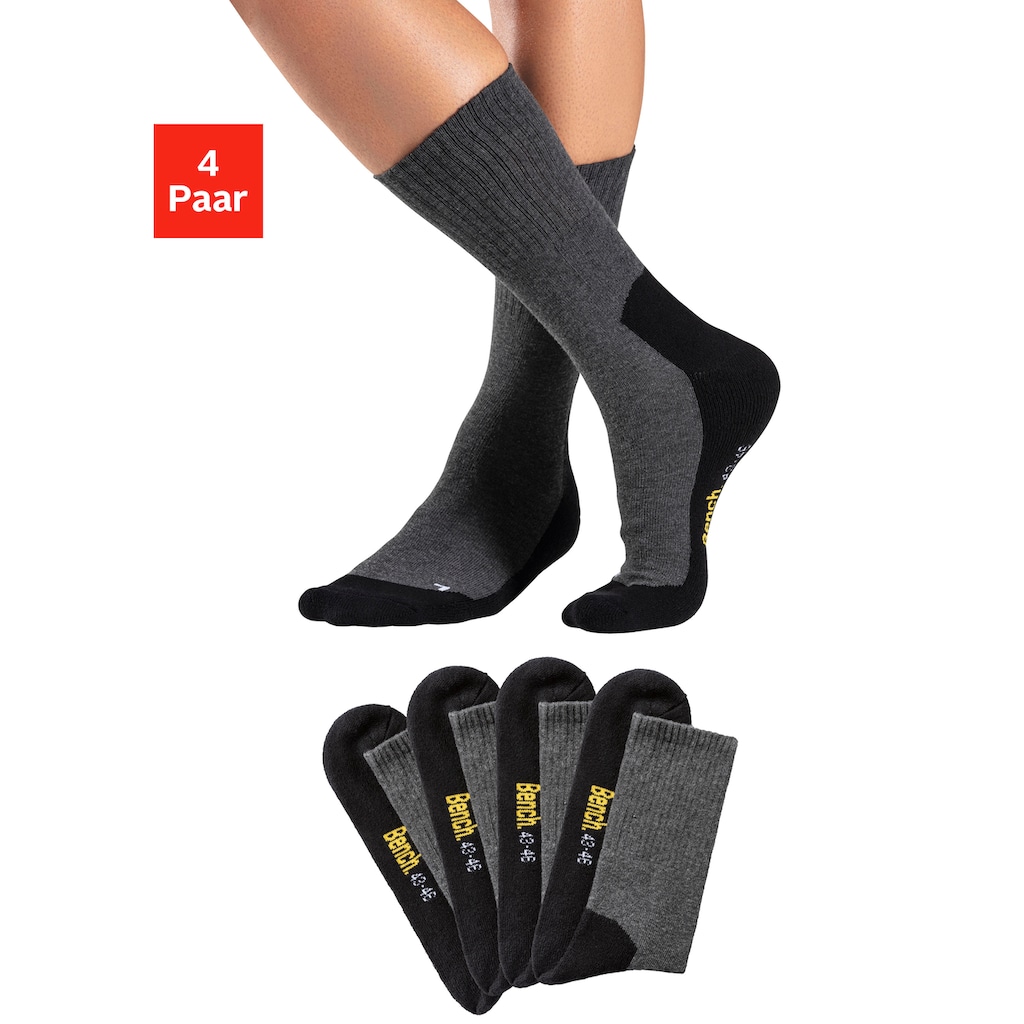 Bench. Tennissocken, (Packung, 4 Paar), mit Fussfrottee