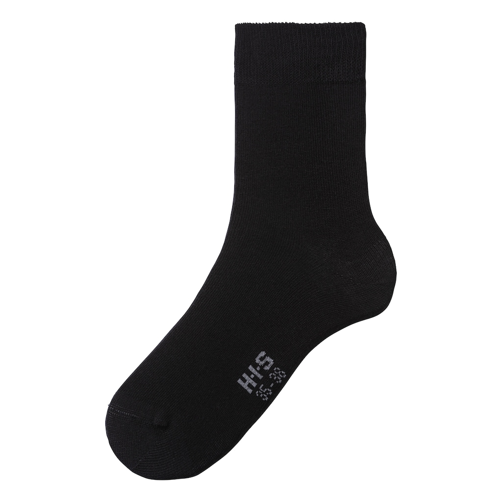H.I.S Basicsocken, (Packung, 5 Paar), mit besonders weichem Bündchen