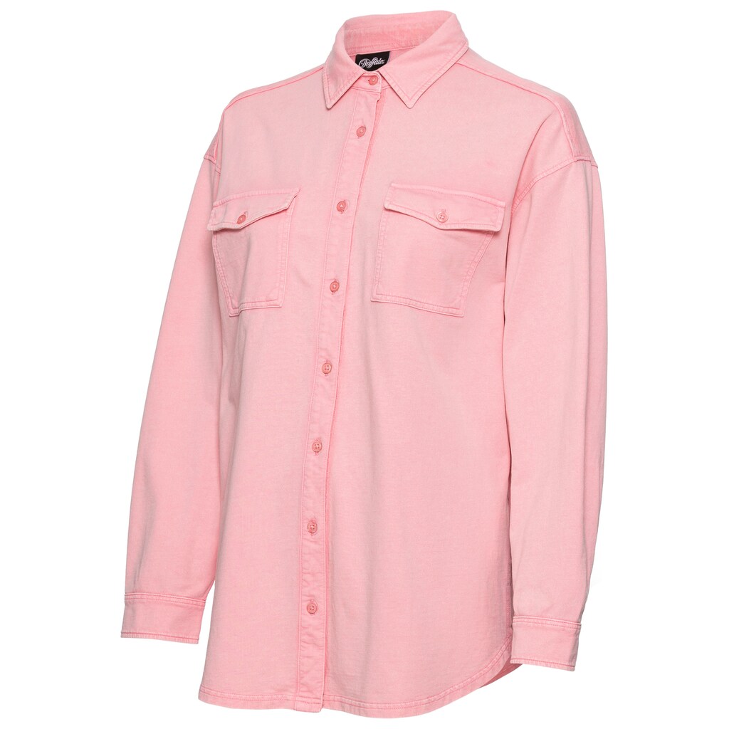 Buffalo Blusenshirt, Loungeshirt im Used-Look, Loungewear