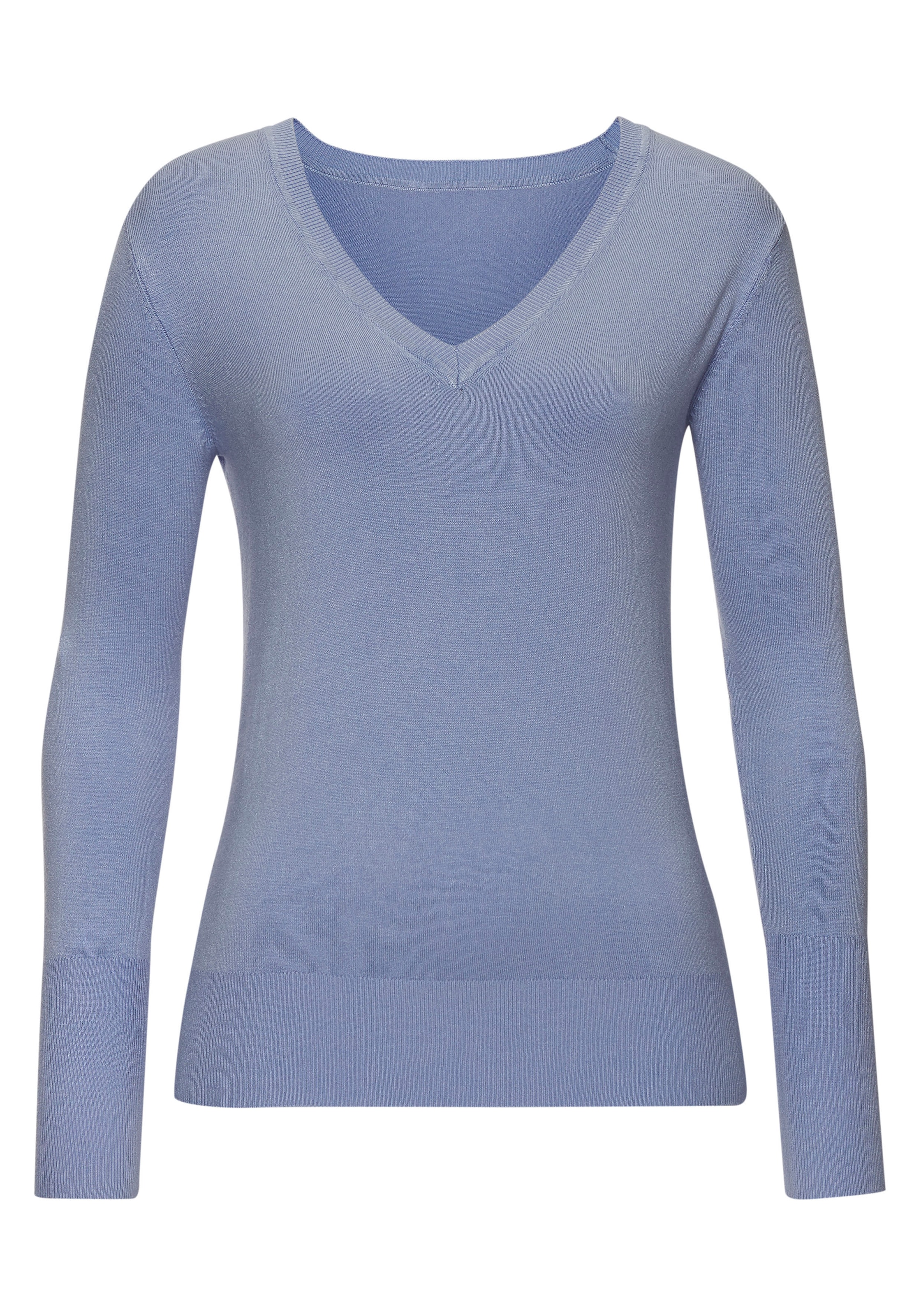 Vivance V-Ausschnitt-Pullover, in taillierter Form, weicher Strickpullover, Basic, klassisch