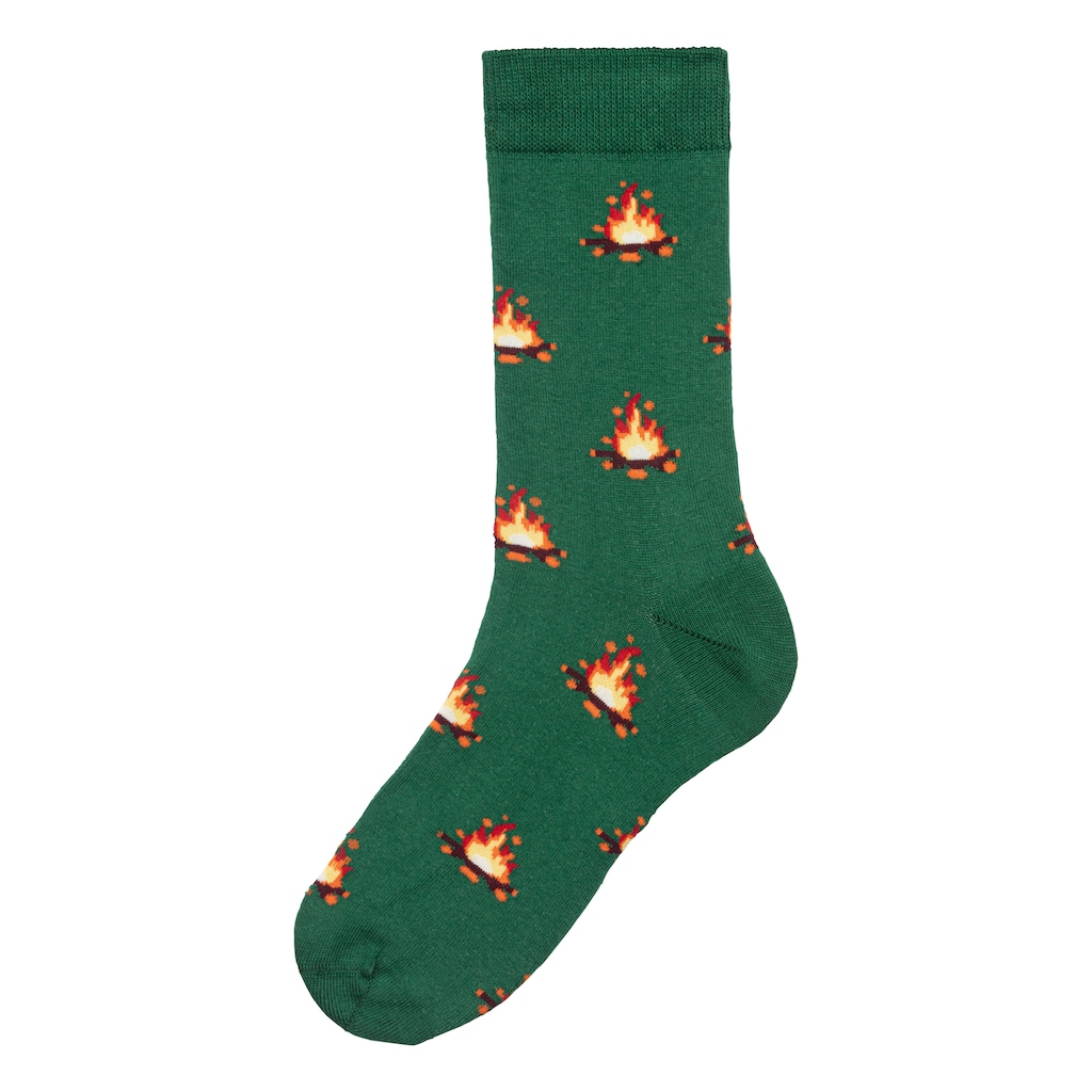 John Devin Socken, (Packung, 2 Paar), mit bunten eingestrickten Motiven