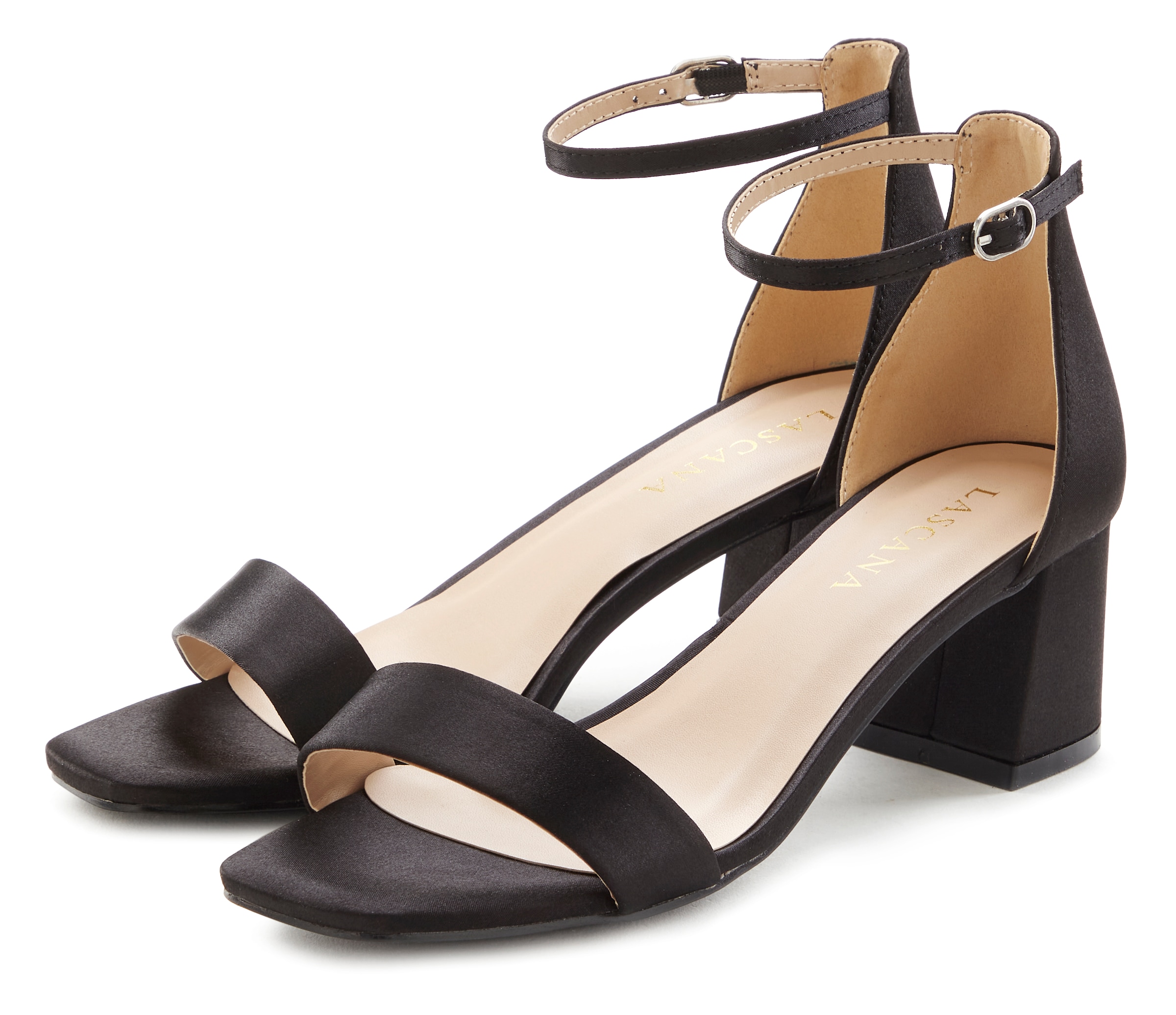 LASCANA Sandalette »Sommerschuh«, mit Blockabsatz, Sandale, Sommerschuh VEGAN
