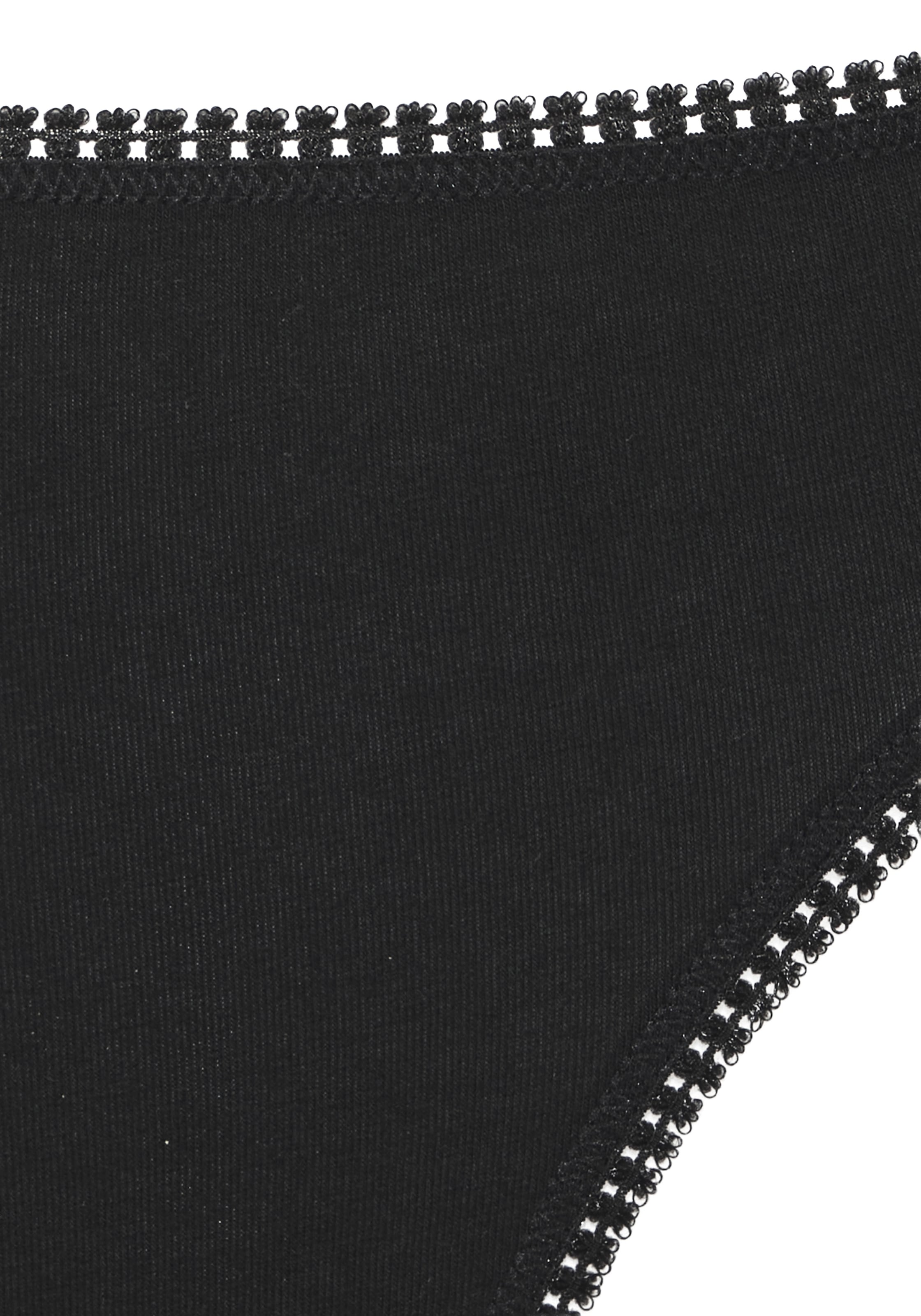 LASCANA Culottes de jazz pack de 3,  avec dentelle à l'ourlet, en jersey élastique