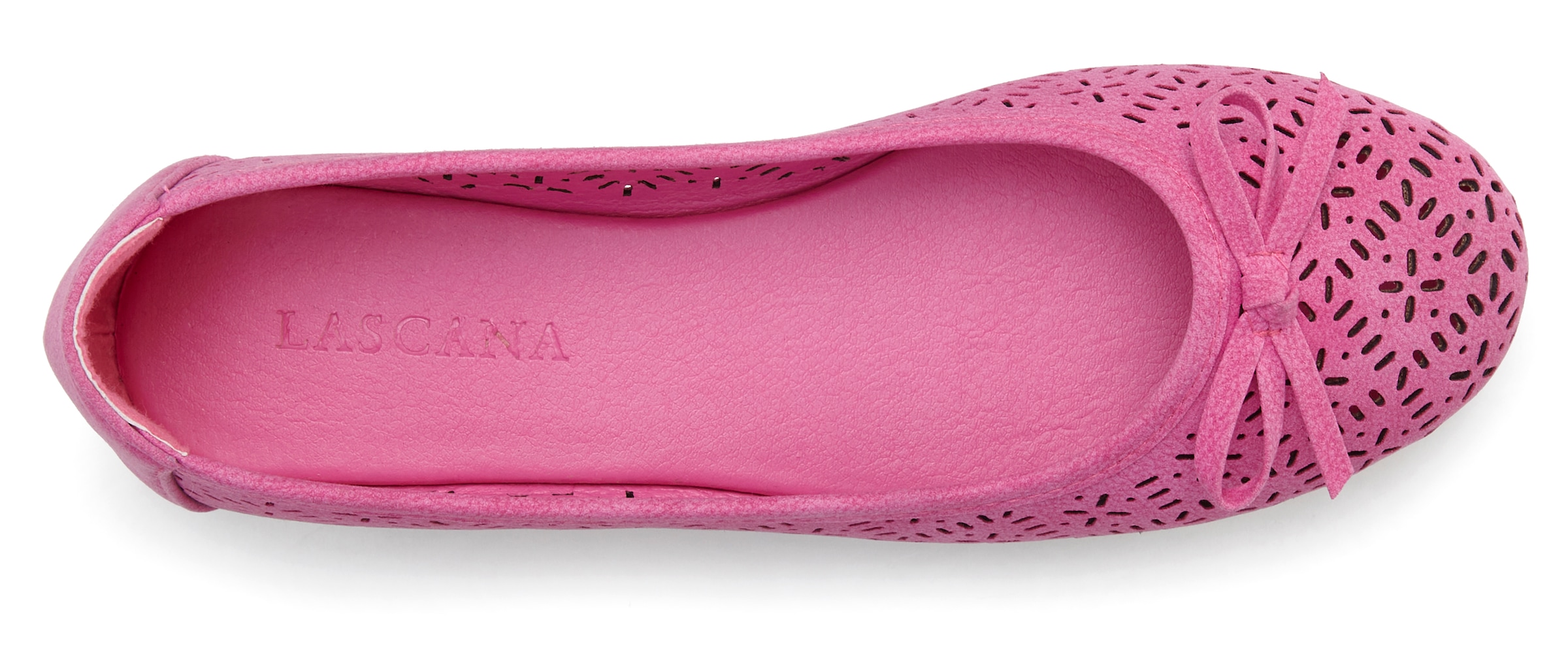 LASCANA Ballerina, Freizeitschuh, Slipper, Halbschuh mit kleinen Cut-Outs VEGAN
