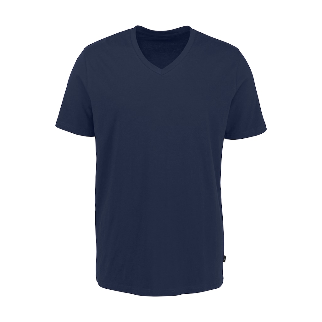 Bruno Banani T-Shirt, (3 tlg., 3er-Pack), mit V-Ausschnitt, perfekte Passform, aus elastischer Baumwolle