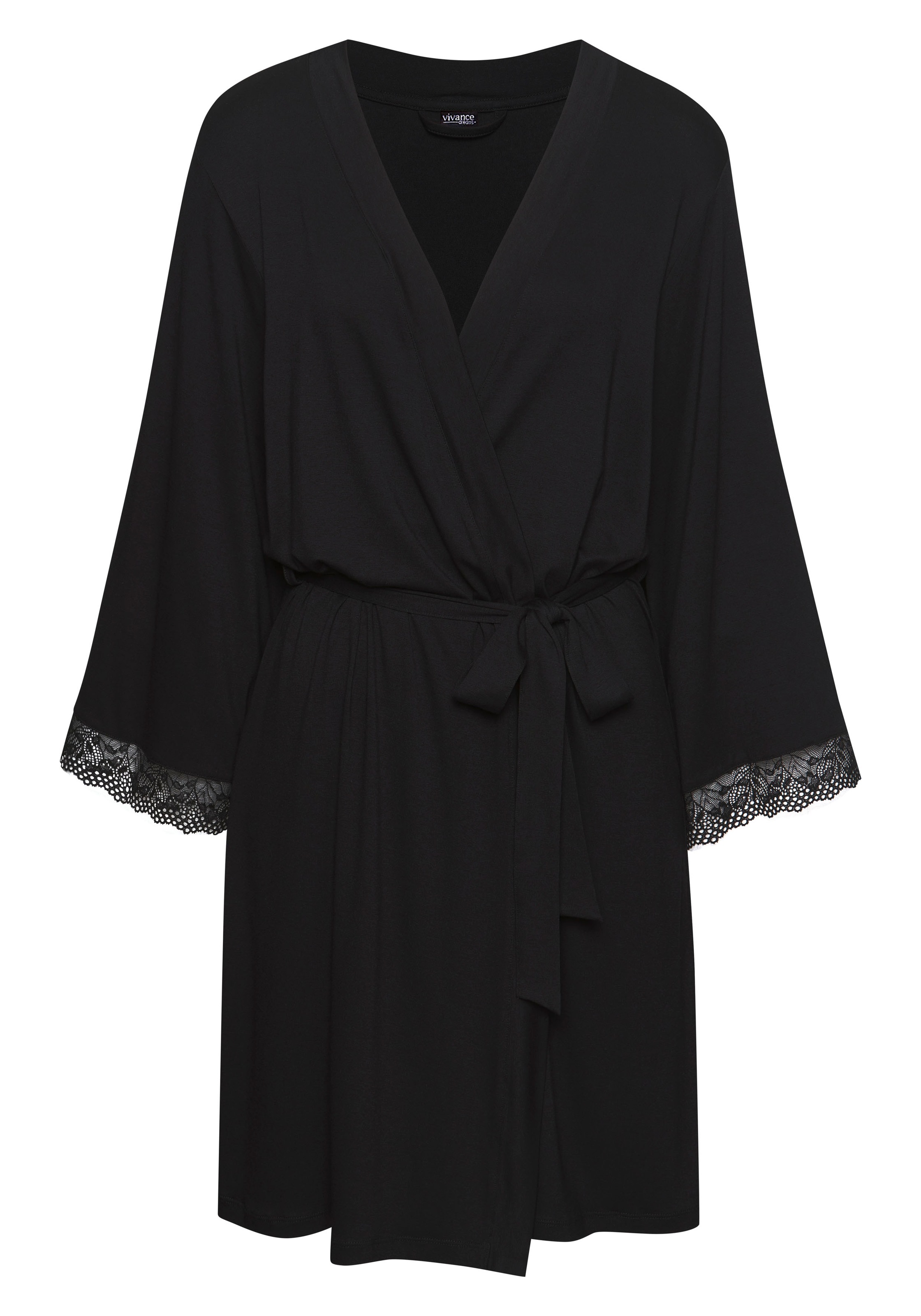 Vivance Dreams Kimono, mit Spitze am Ärmelsaum