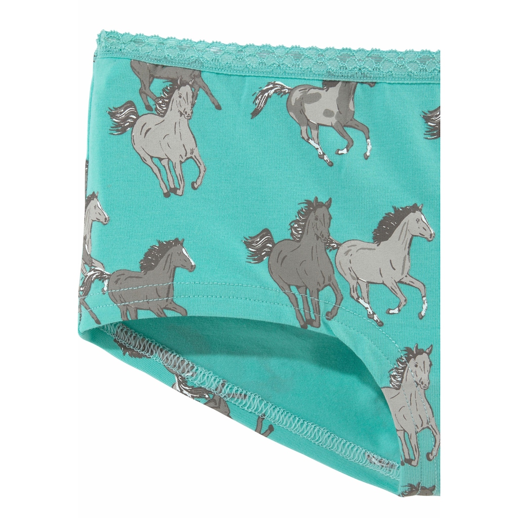 petite fleur Panty, (Packung, 3 St.), mit Pferde-Druck