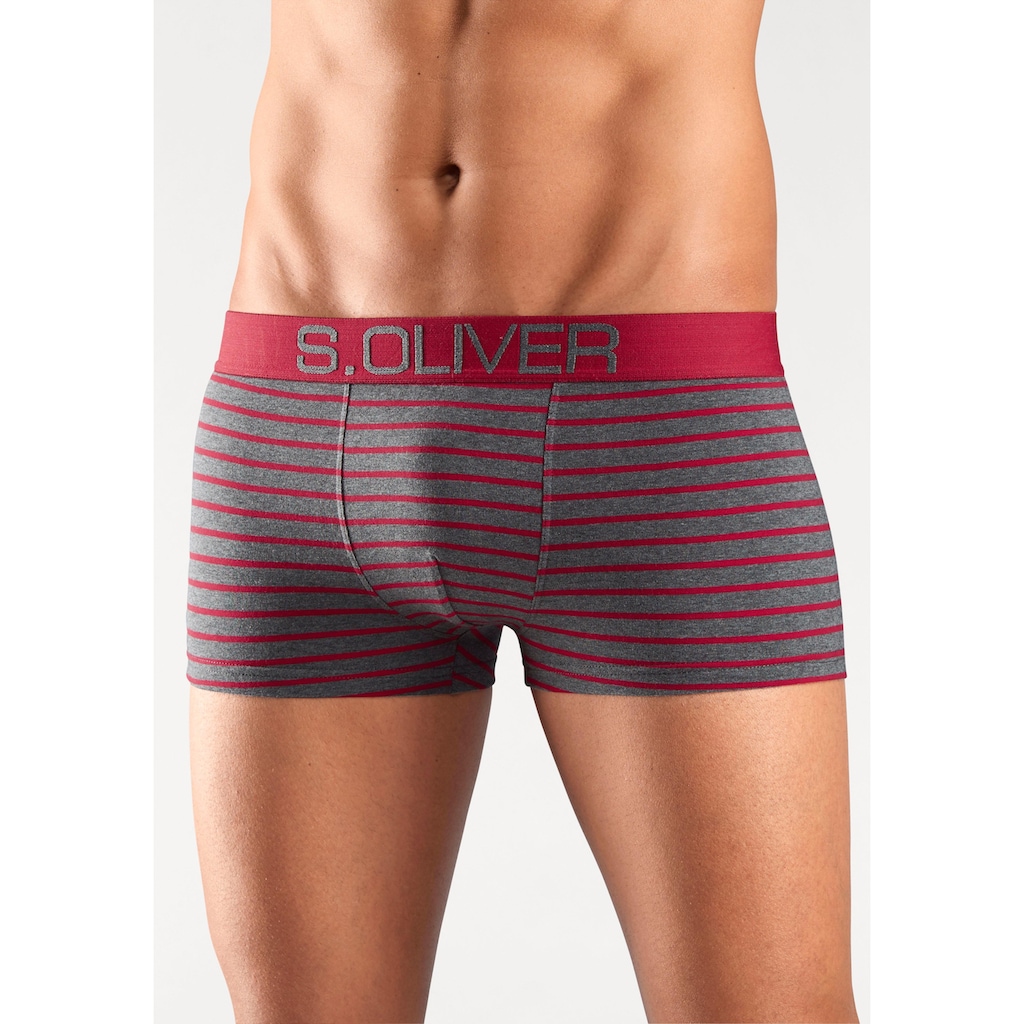 s.Oliver Hipster, (Packung, 4 St.), knapp sitzende Boxershorts für Herren aus Baumwoll-Mix