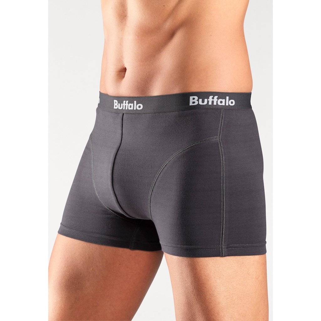 Buffalo Boxer »Boxershorts für Herren«, (Packung, 3 St.), mit Overlock-Nähten vorn