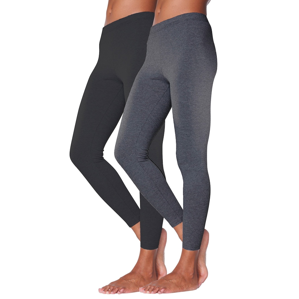 Vivance active Leggings, (2er-Pack), mit Gummibund, Loungewear