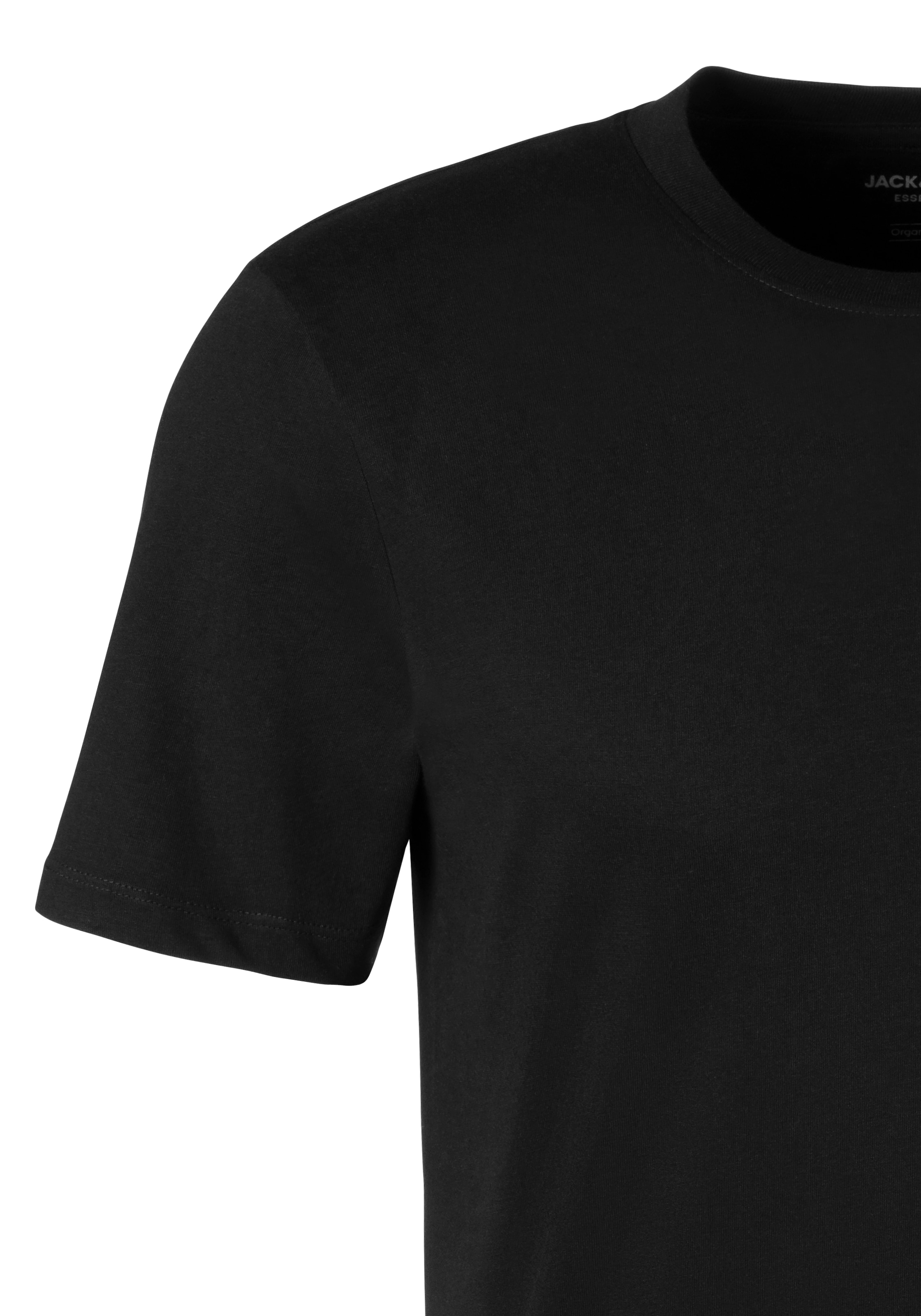 Jack & Jones T-shirt »Crew-Neck«, unifarben, modisch, regular fit, Baumwolle, Rundhals
