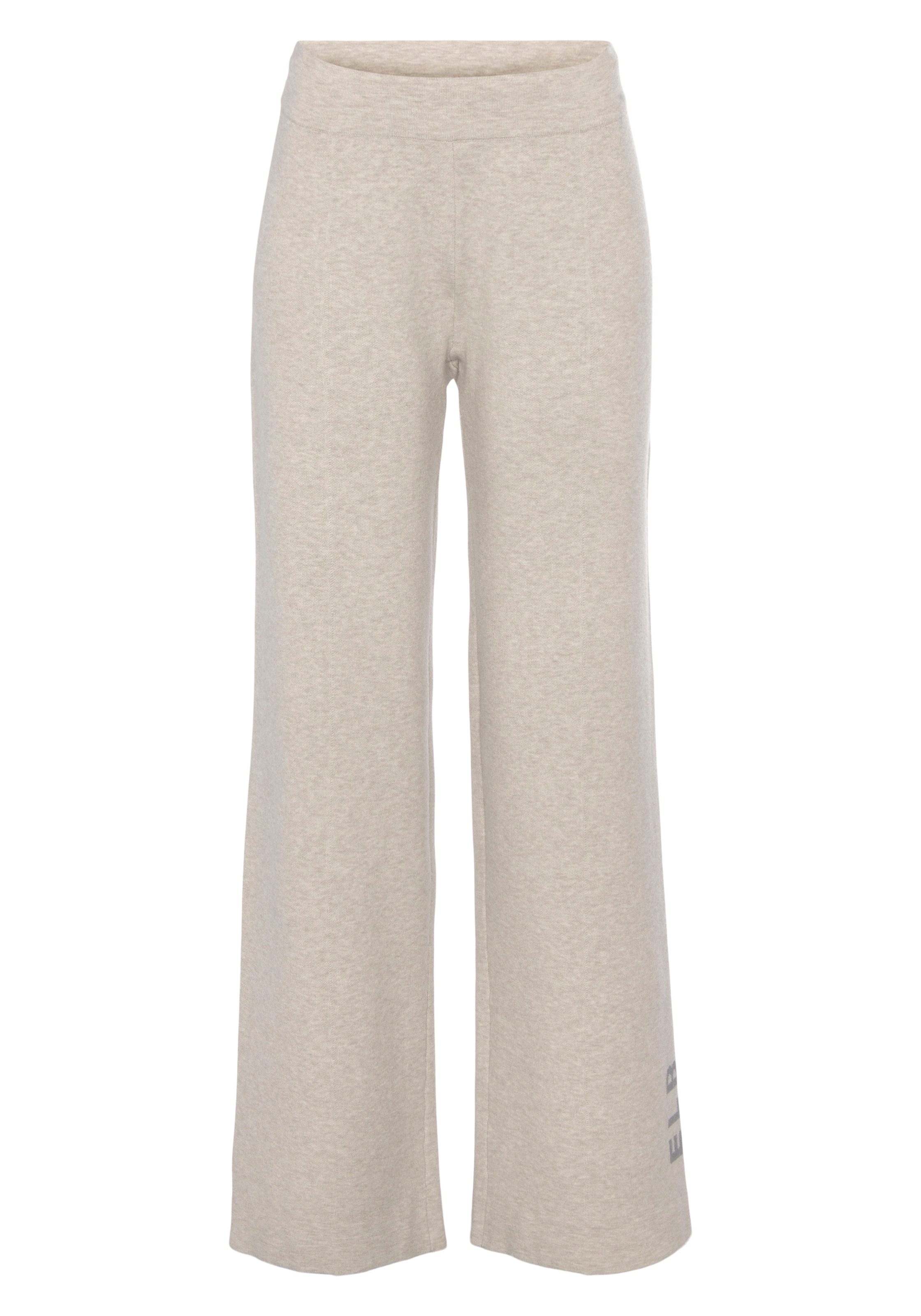 Elbsand Strickhose mit weitem Bein und eingestricktem Logo, Loungewear