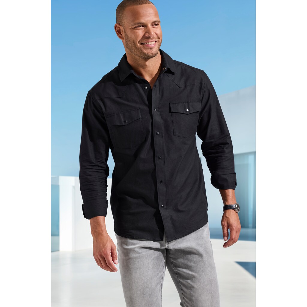 John Devin 5-Pocket-Jeans »Straight-fit Jeans«, aus elastischer Denim-Qualität