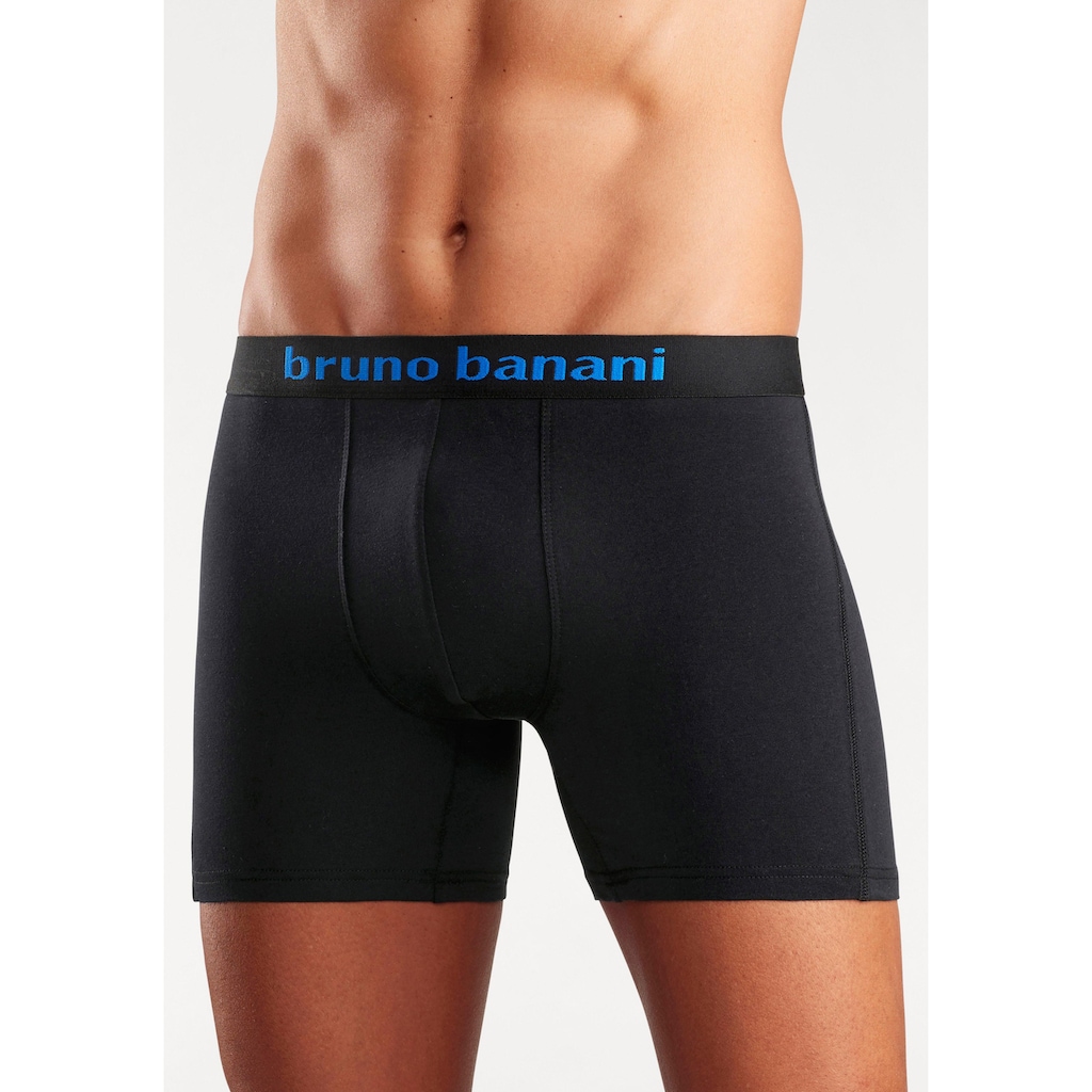 Bruno Banani Boxer »Boxershorts für Herren«, (Packung, 4 St.), mit längerem Bein und auffälligen Logobund