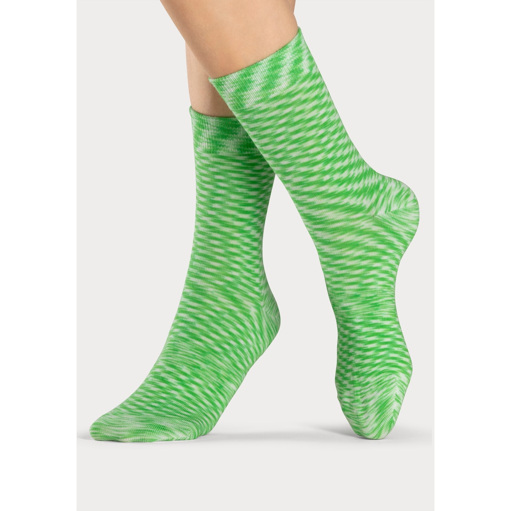 H.I.S Freizeitsocken, (Packung, 6 Paar), mit farbigem Garn