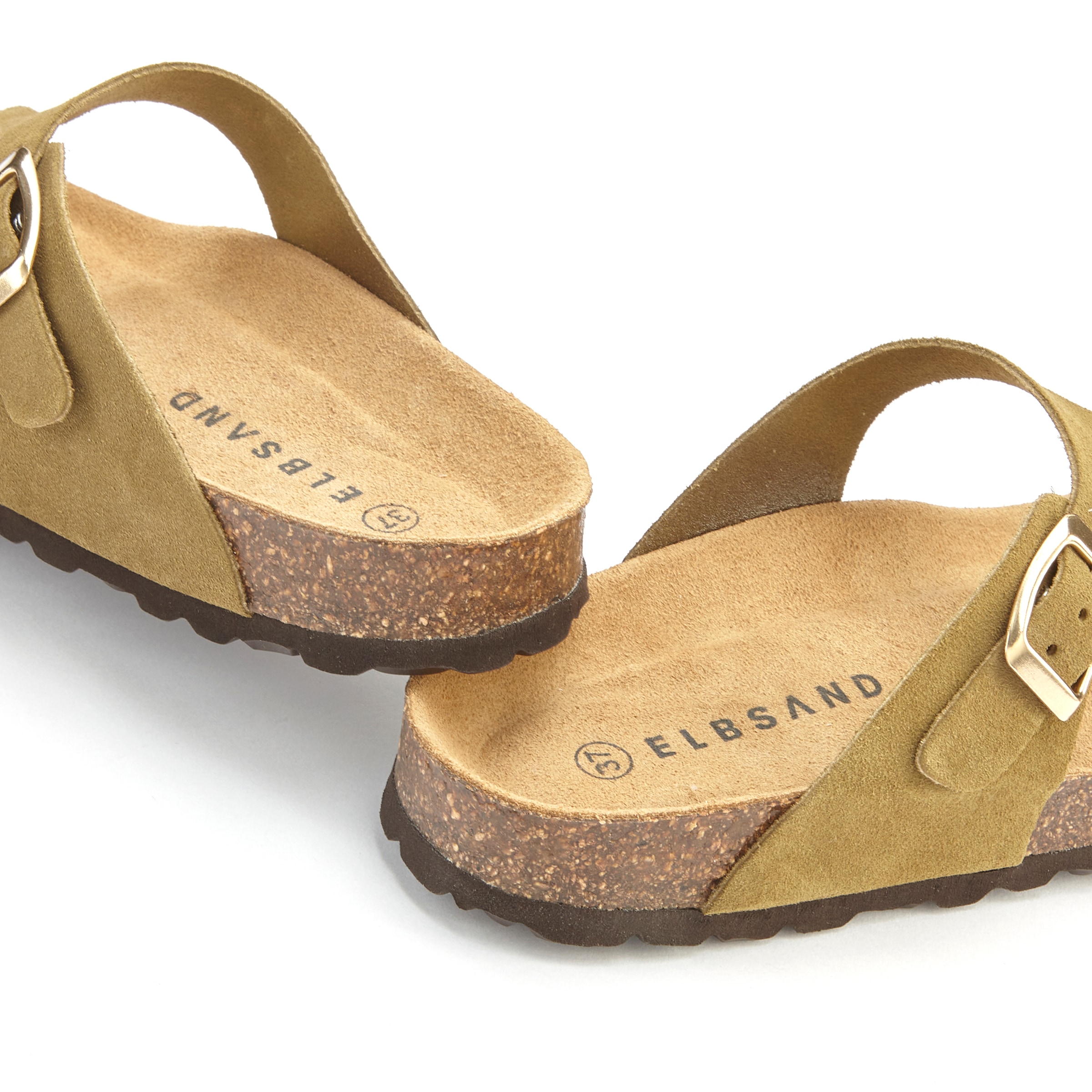 Elbsand Pantolette »Mule, Sandale, offener Schuh,«, aus hochwertigem Leder mit Komfortkorkfussbett, Unisex