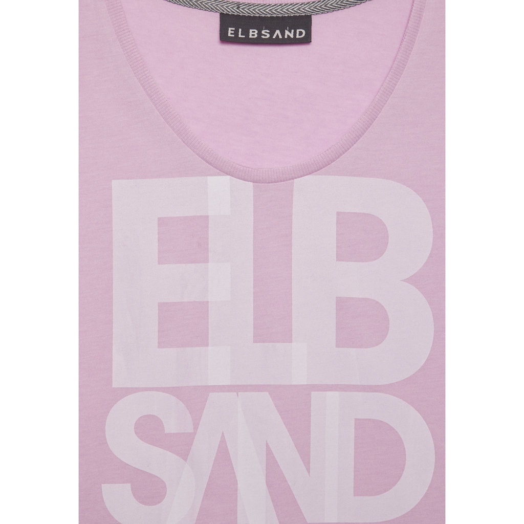 Elbsand T-Shirt »Eldis«, mit Logodruck, Kurzarmshirt aus Baumwoll-Mix, sportlich-casual