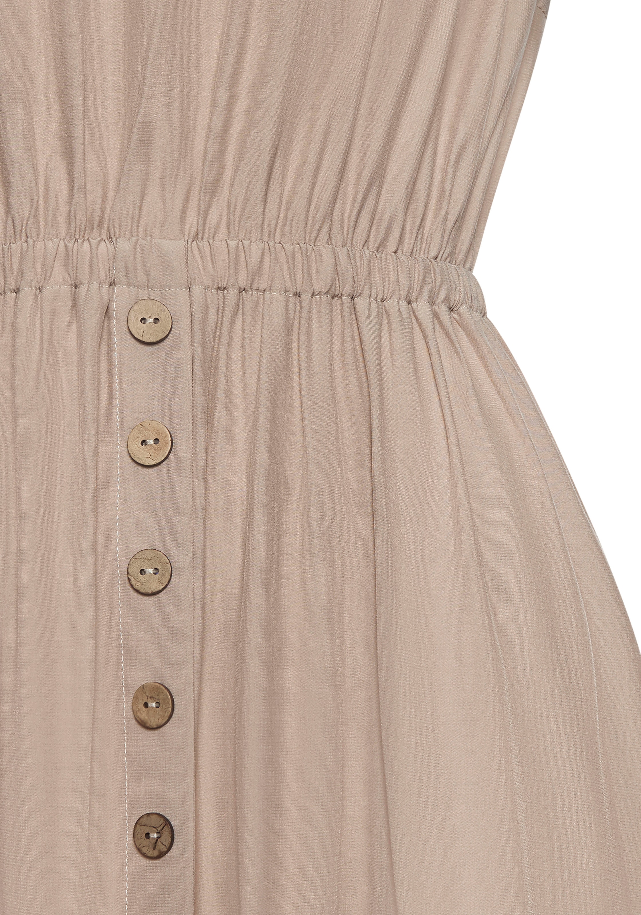LASCANA Maxikleid, mit Zierknöpfen, Sommerkleid, modisch