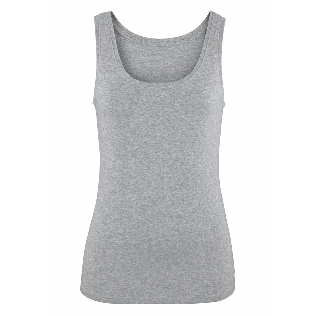 Vivance Tanktop »aus elastischer Baumwoll-Qualität«, (2er-Pack)