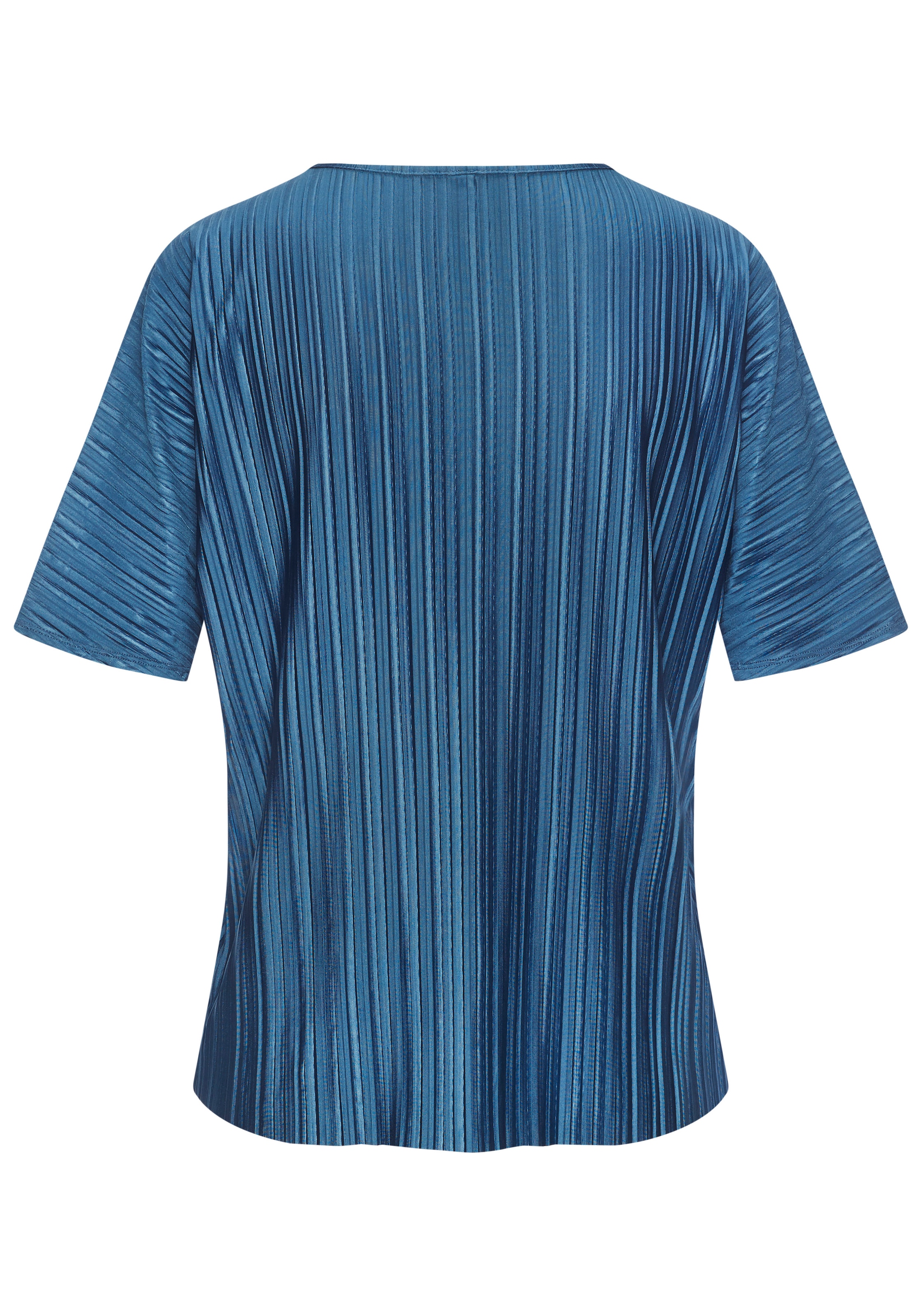 LASCANA T-shirt plissé en tissu scintillant