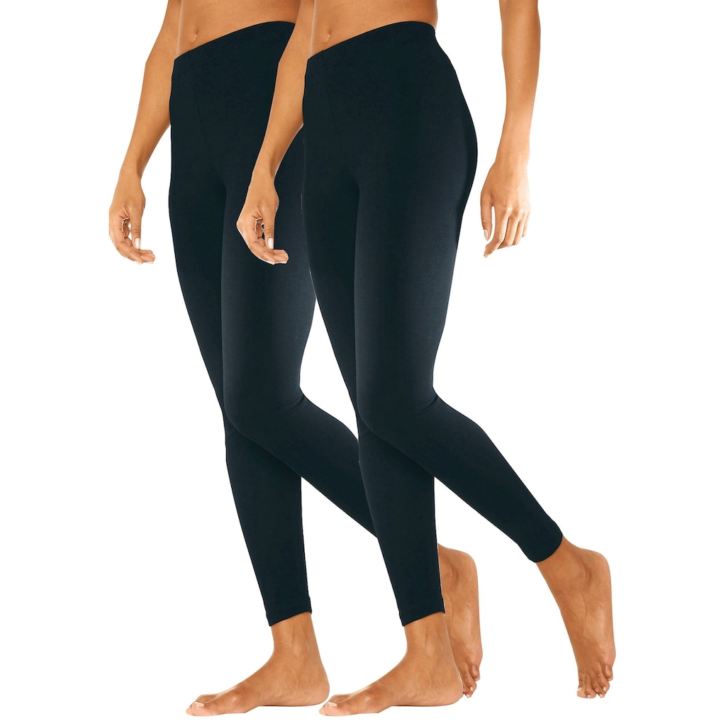 Vivance active Leggings, (2er-Pack), mit Gummibund, Loungewear