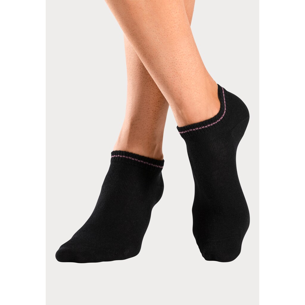 Bench. Sneakersocken, (Packung, 6 Paar), mit unterschiedlichen Designs