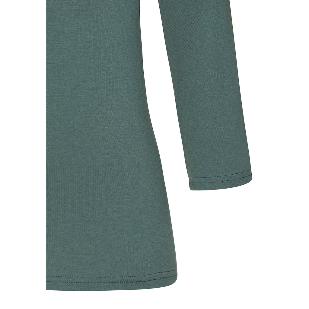 LASCANA 3/4-Arm-Shirt, (2er-Pack), aus elastischer Baumwoll-Modal-Qualität