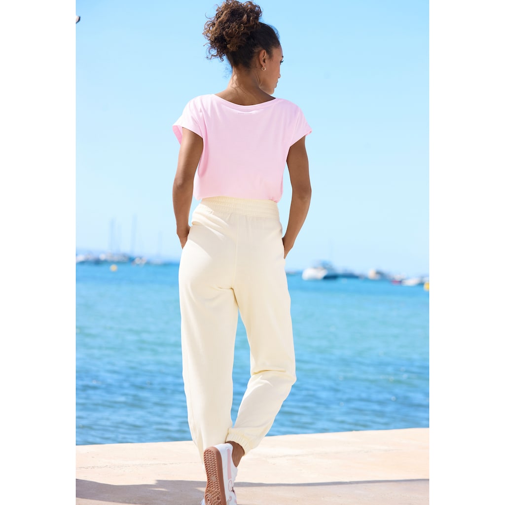 Venice Beach Kurzarmshirt, mit Frontdruck, T-Shirt aus Baumwollmischung, Basic, casual
