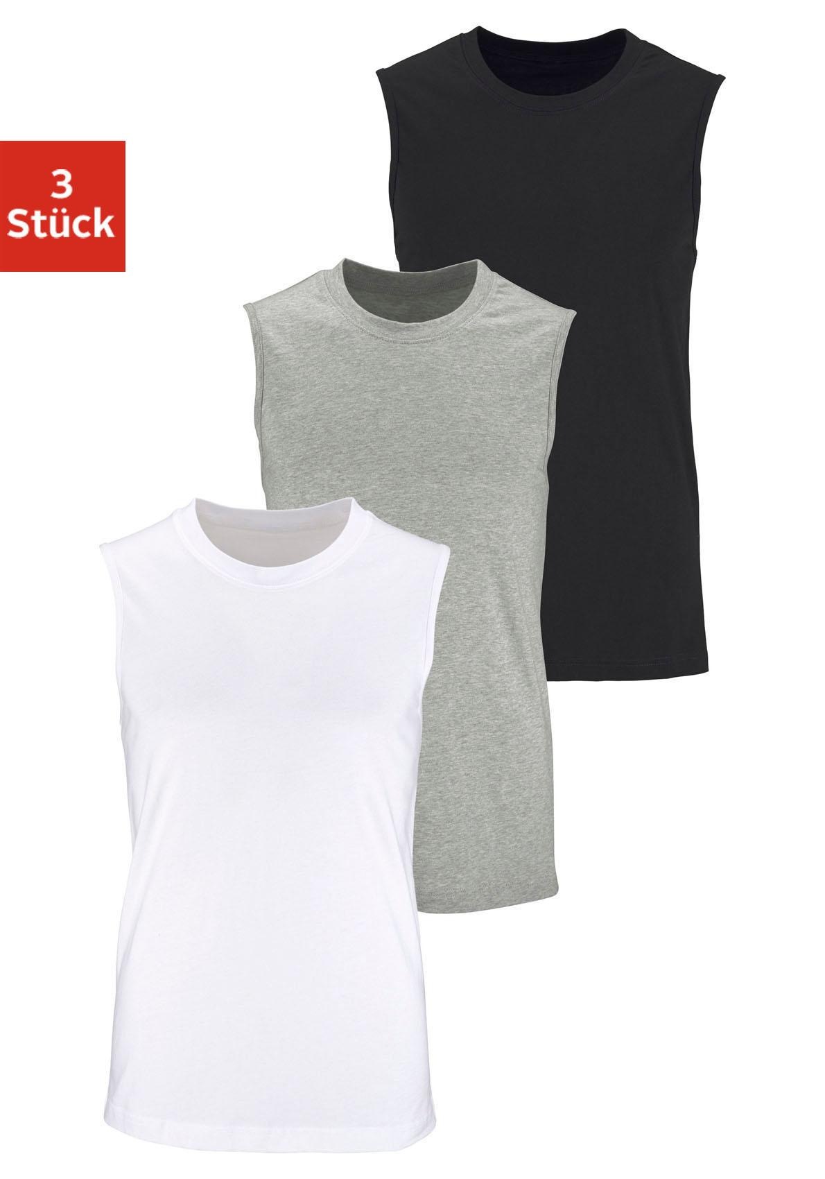H.I.S Muscleshirt Packung, 3 Stk. mit Rundhalsausschnitt