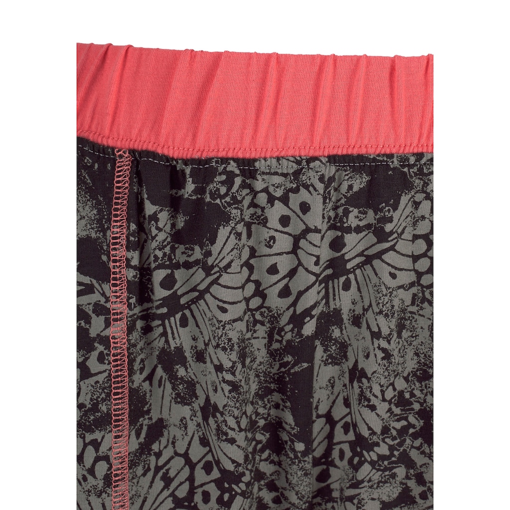 Buffalo Pyjama, (2 tlg.), gemusterte Hose mit Eingrifftaschen
