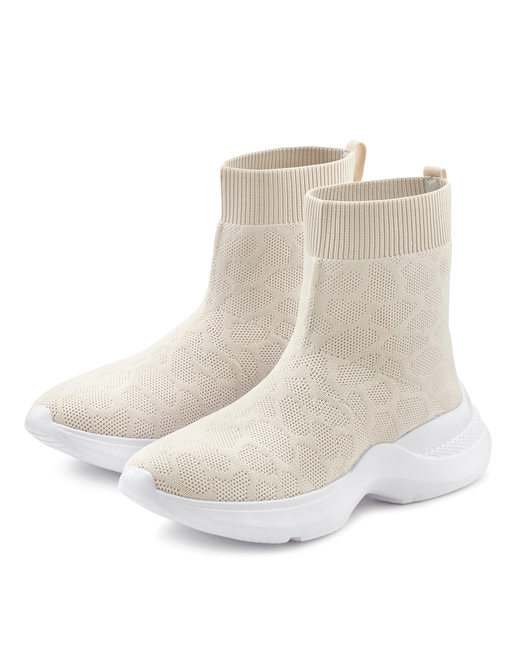 LASCANA Sneaker »Sock Boot,«, elastisches Material, Slipper, Boot, Freizeitschuhe, High Top VEGAN
