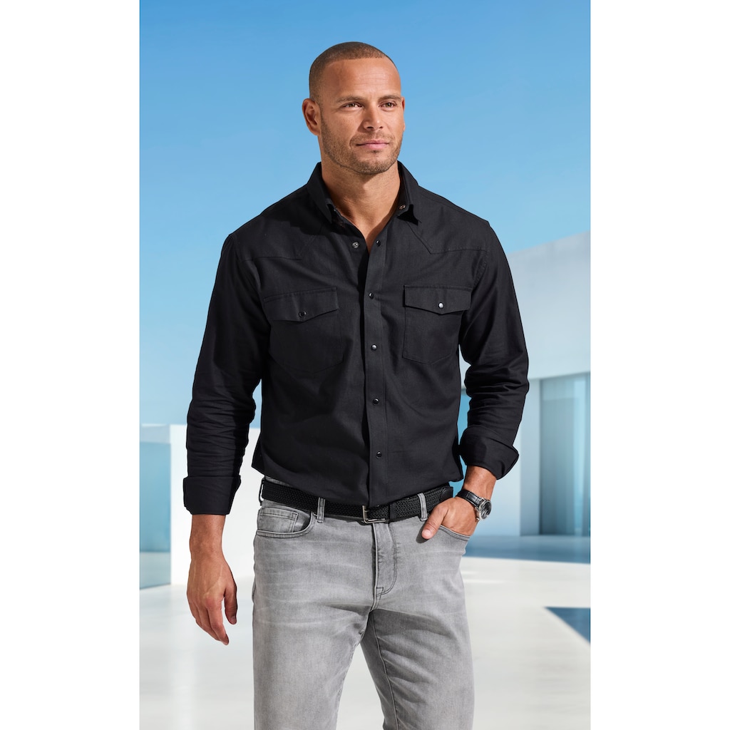 John Devin 5-Pocket-Jeans »Straight-fit Jeans«, aus elastischer Denim-Qualität