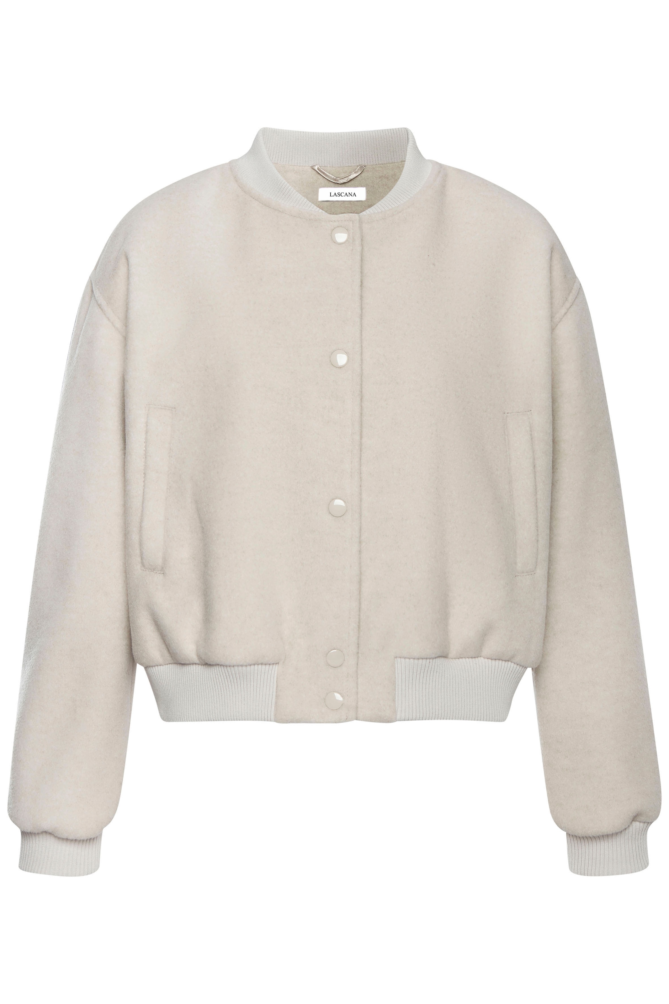 LASCANA Veste bomber mit Rippbündchen, Pilotenjacke mit Druckknöpfen und Taschen