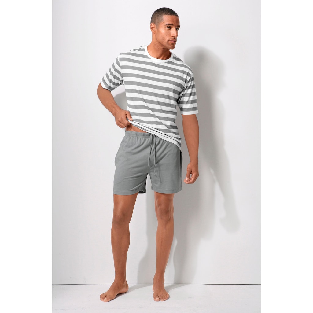 H.I.S Pyjama, (2 tlg., 1 Stück), Schlafanzug aus Baumwoll-Mix