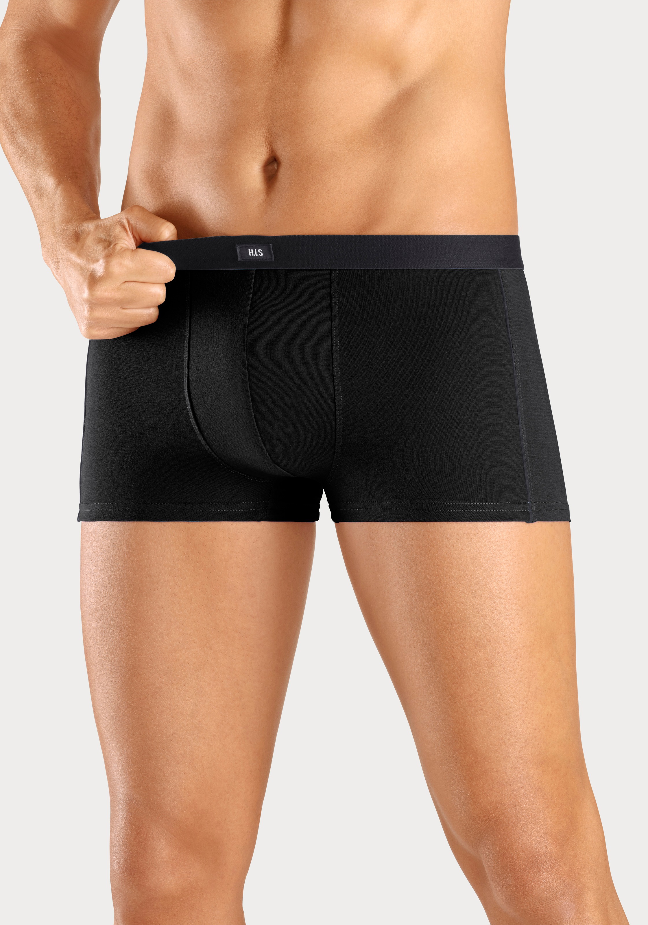 H.I.S Hipster Packung, 3 Stk. knapp sitzende Boxershorts aus Baumwollmischung