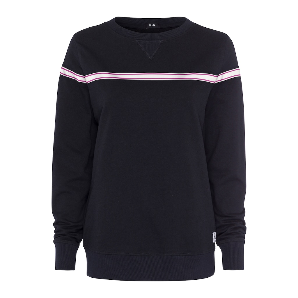 H.I.S Sweater, mit kontrastfarbigem Tape, Loungeanzug