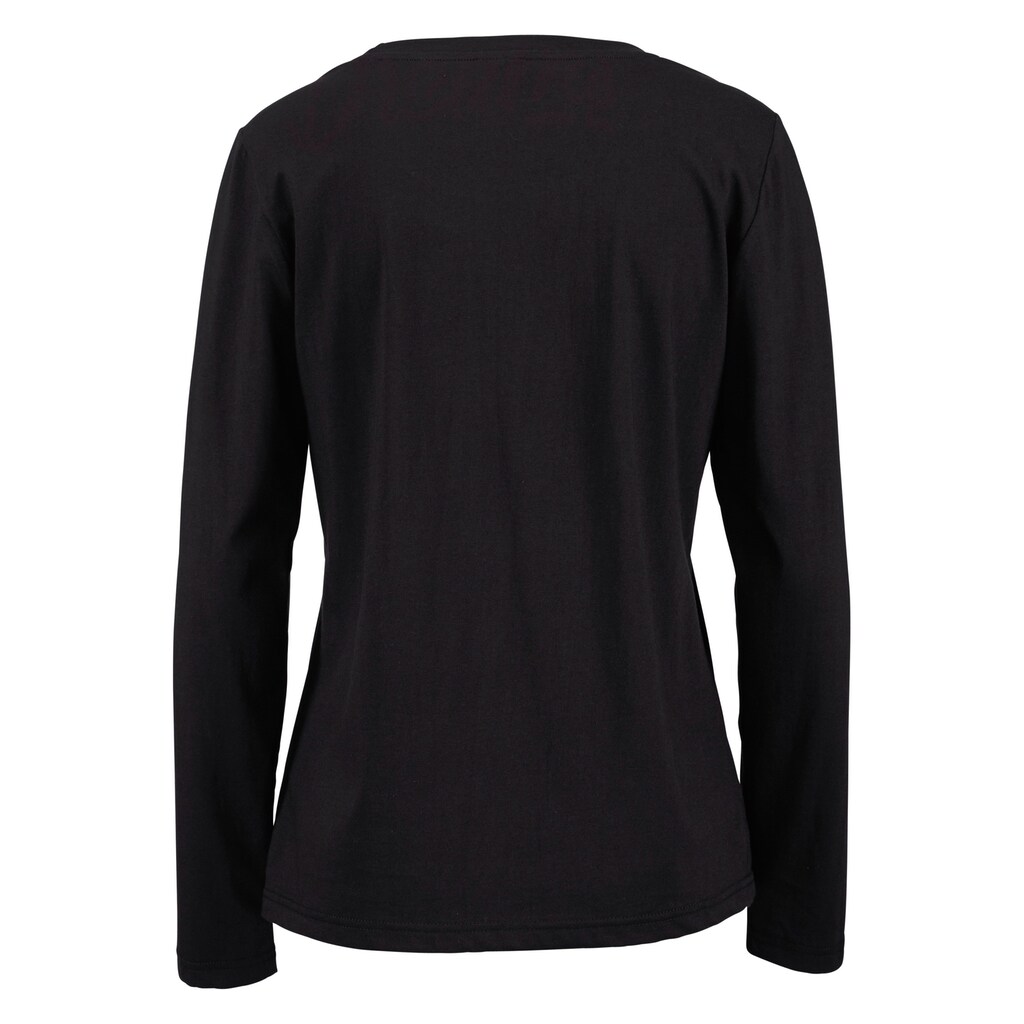 Vivance Dreams Pyjama, (Set, 3 teilig), mit Frontschriftzug