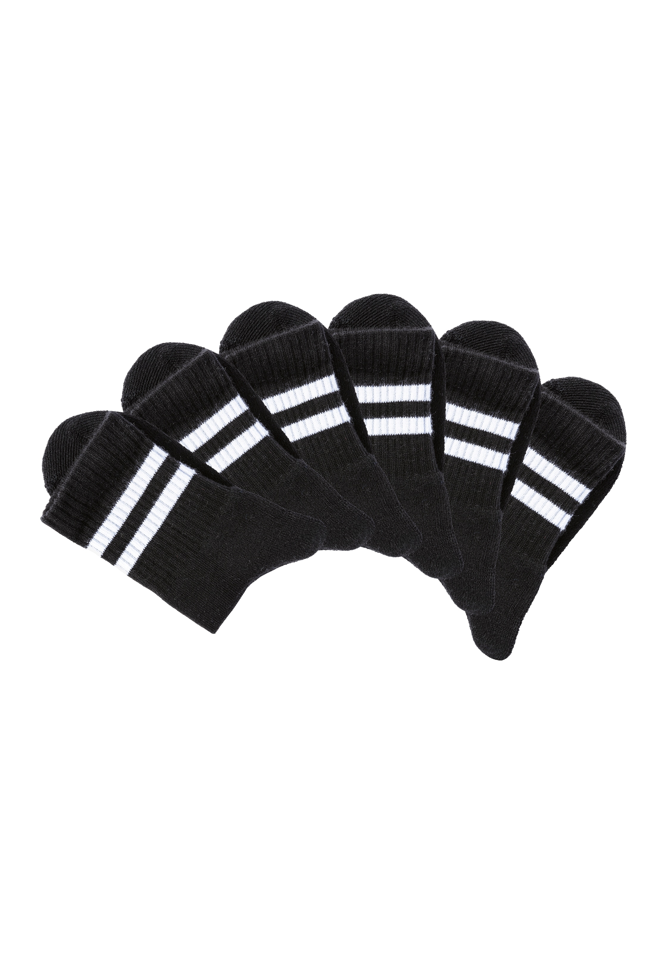 H.I.S Chaussettes de sport Paquet, 6 Couple tlg. klassische Tennissocken mit Streifen