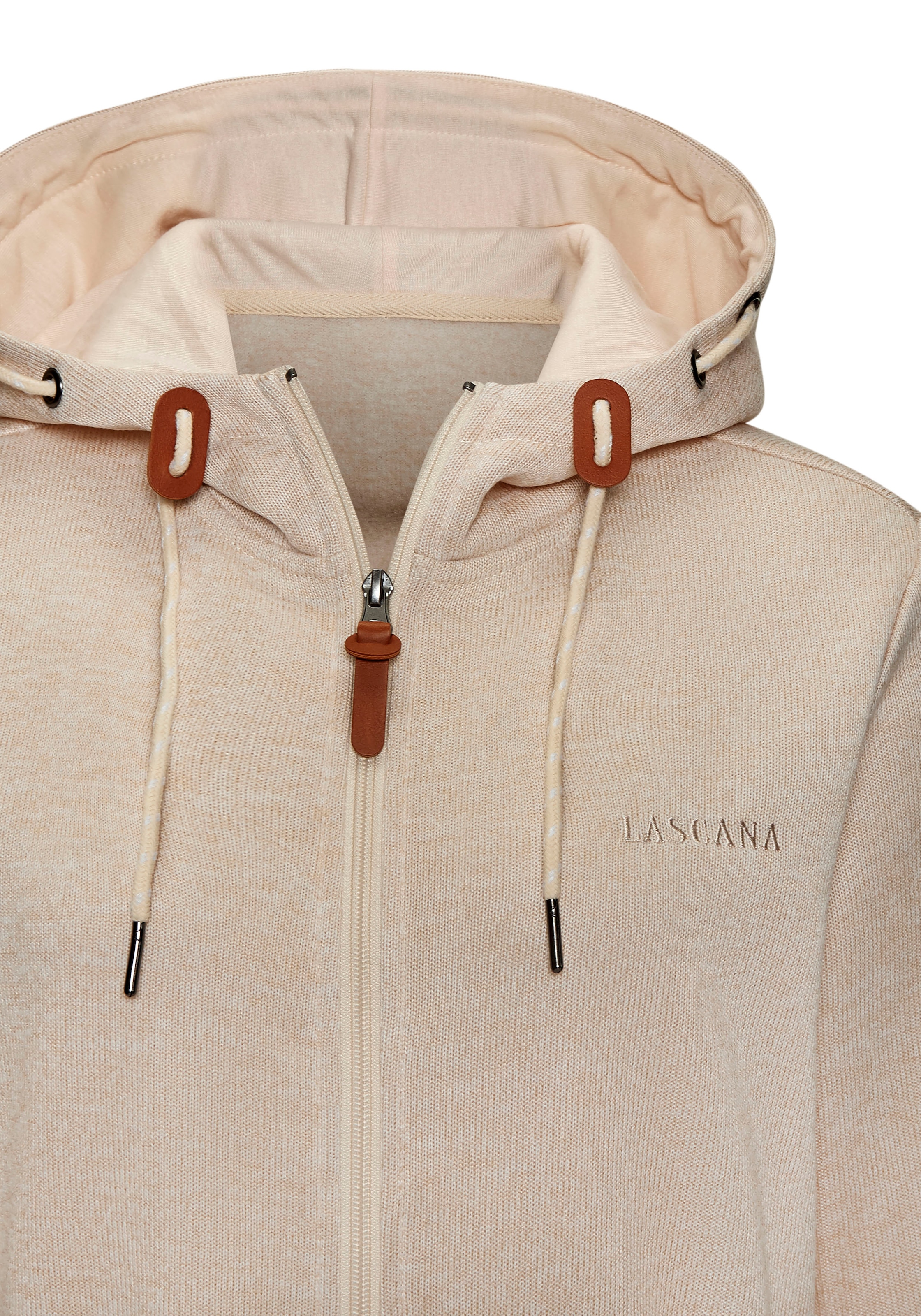 LASCANA Fleecejacke, mit Kapuze, mit Kapuze