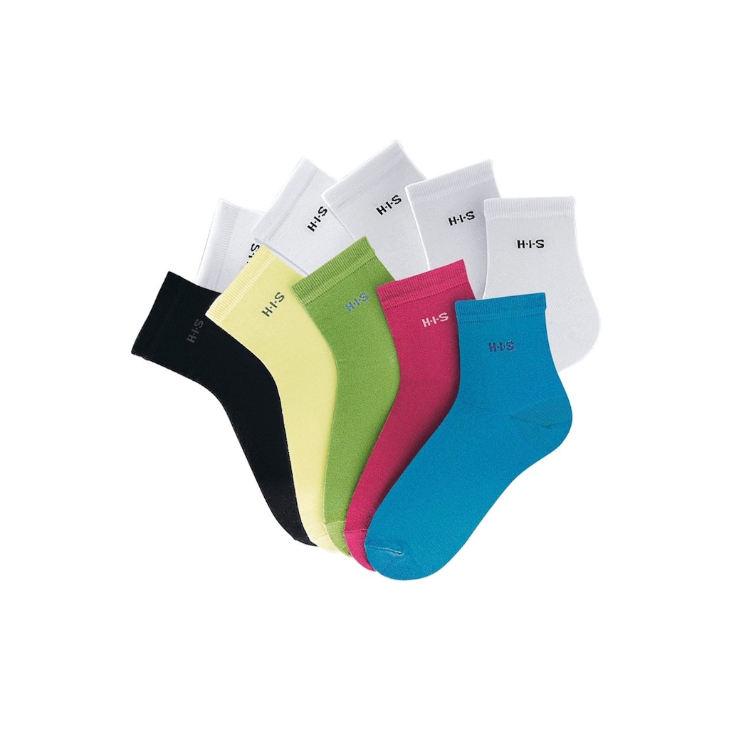 H.I.S Kurzsocken, (Packung, 10 Paar), aus leichter atmungsaktiver Qualität