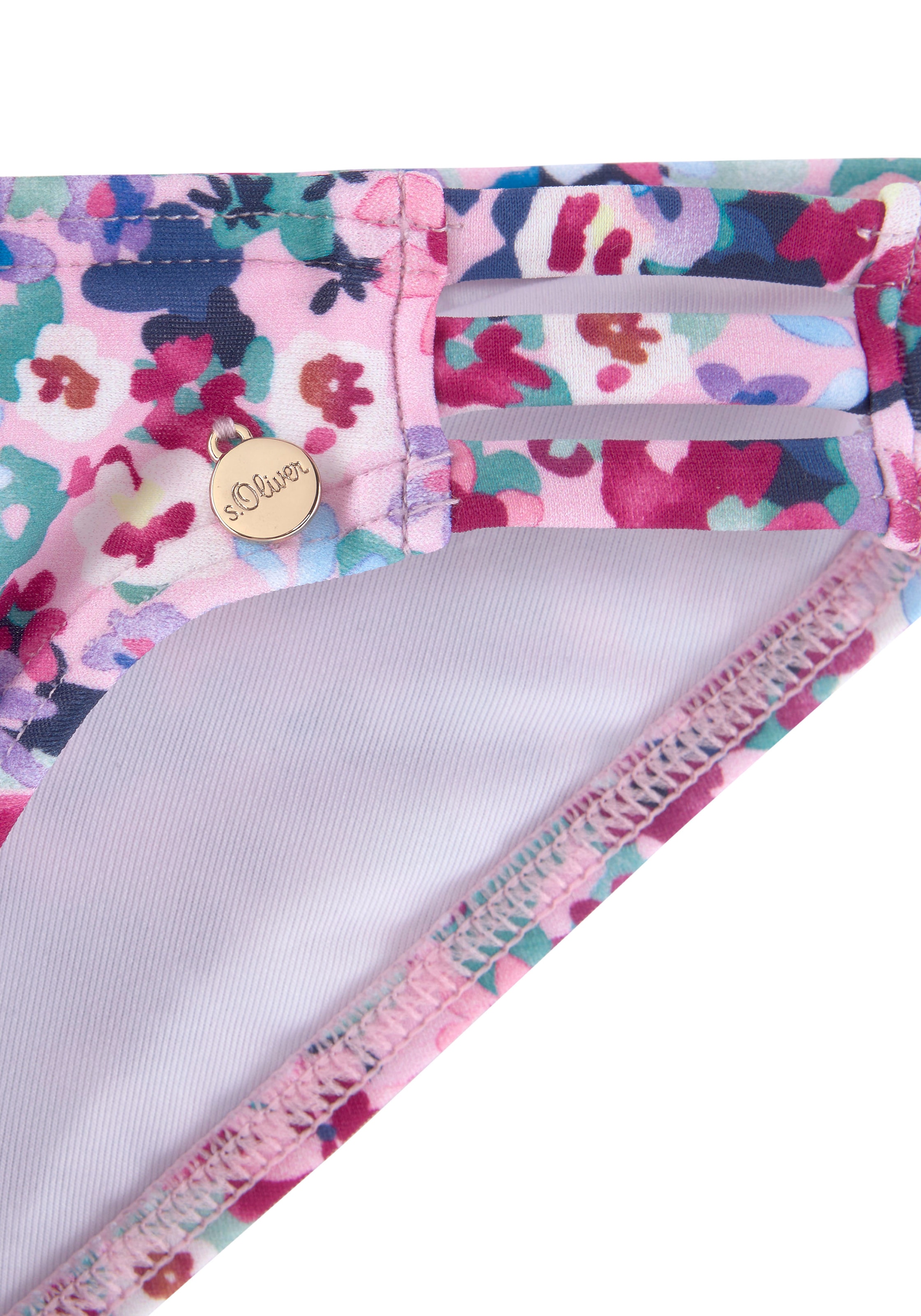 s.Oliver Bandeau-Bikini »Scatter Kids«, mit sommerlichem Blumendruck