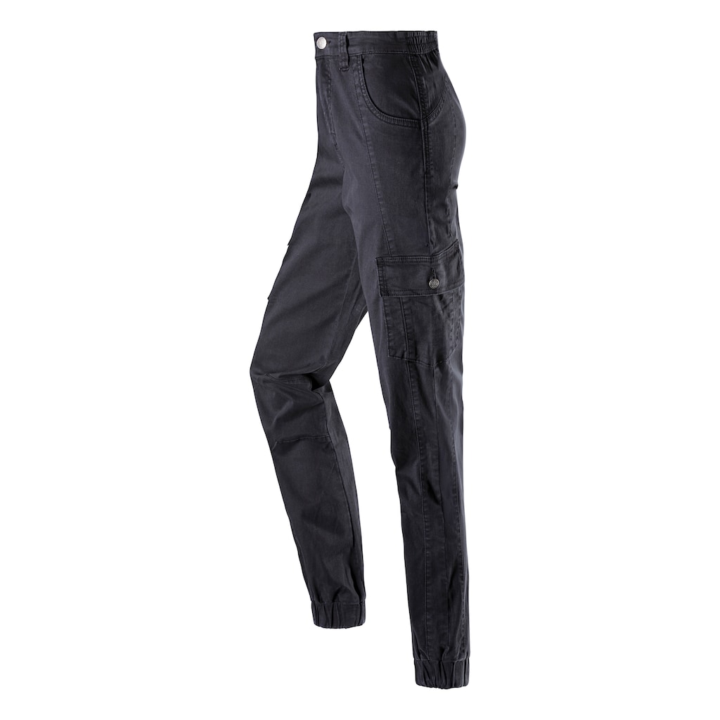 Vivance active Trekkinghose »Cargo Jeans Optik«, Baumwollmix mit Cargo Taschen