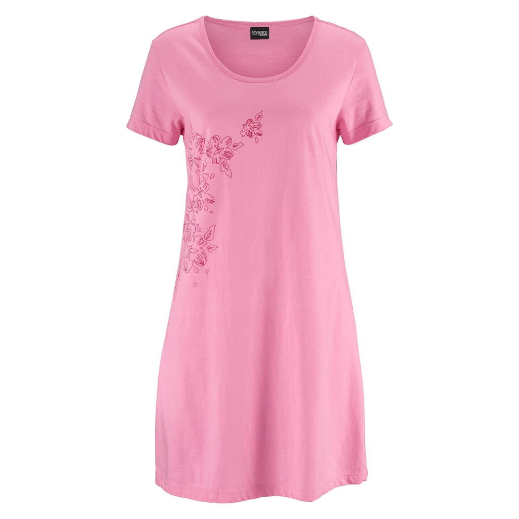Vivance Dreams Nachthemd, (2er-Pack), mit Blumenprint