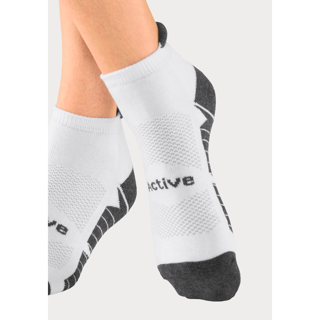 LASCANA ACTIVE Sneakersocken, (Packung, 6 Paar), mit weicher Frotteesohle