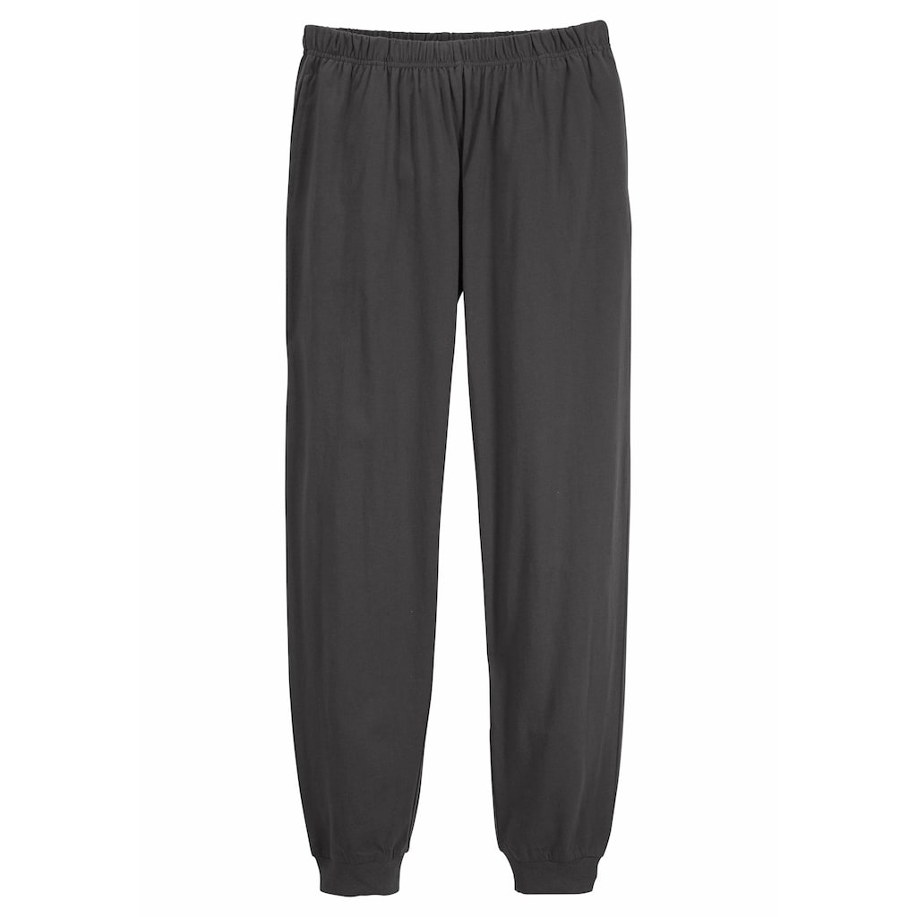 AUTHENTIC LE JOGGER Pyjama, (2 tlg., 1 Stück), Schlafanzug mit Spruch "Ich chille bitte warten"