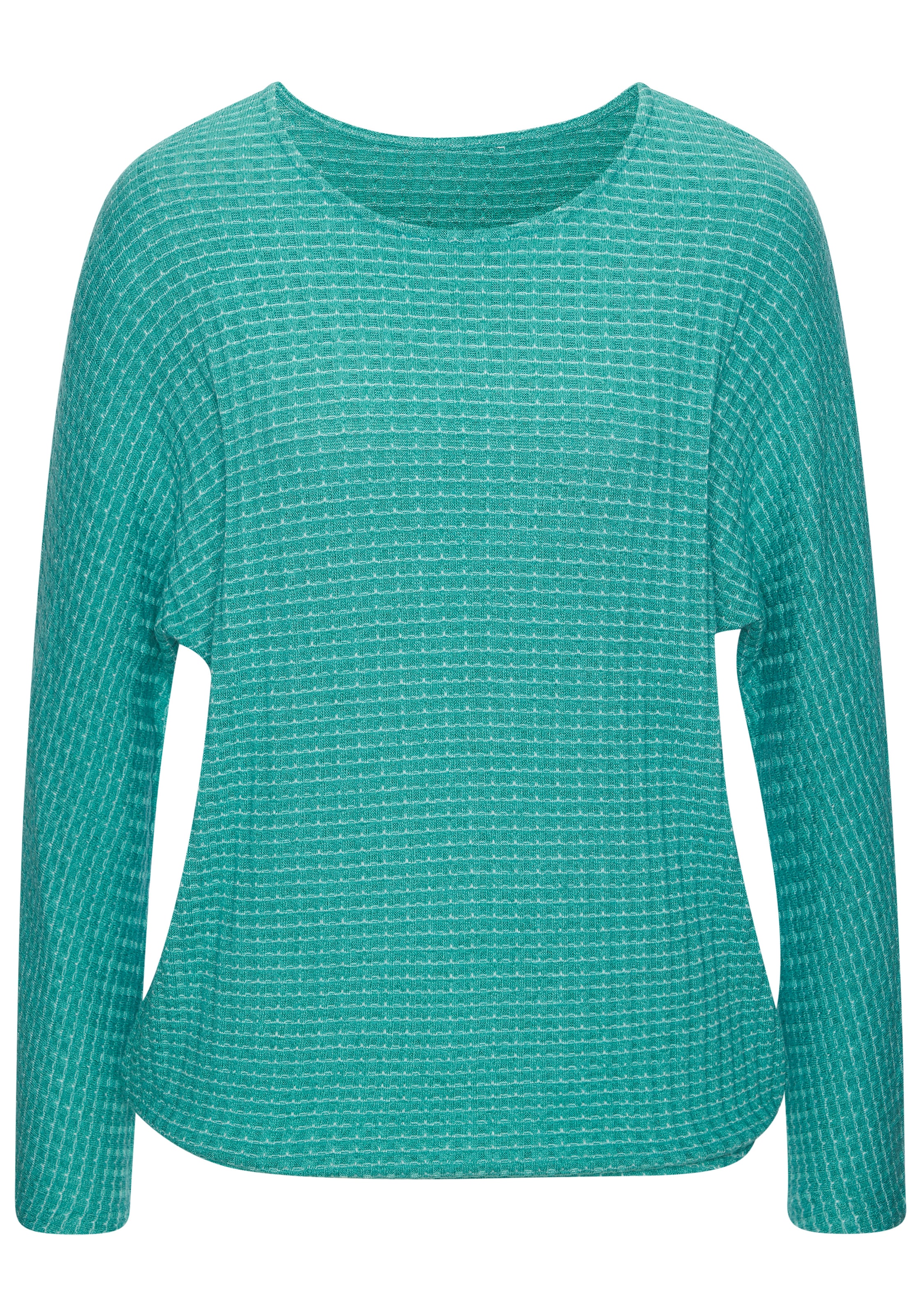 Vivance Langarmshirt »aus sommerlicher Strickqualität« mit Gummizug im Bund