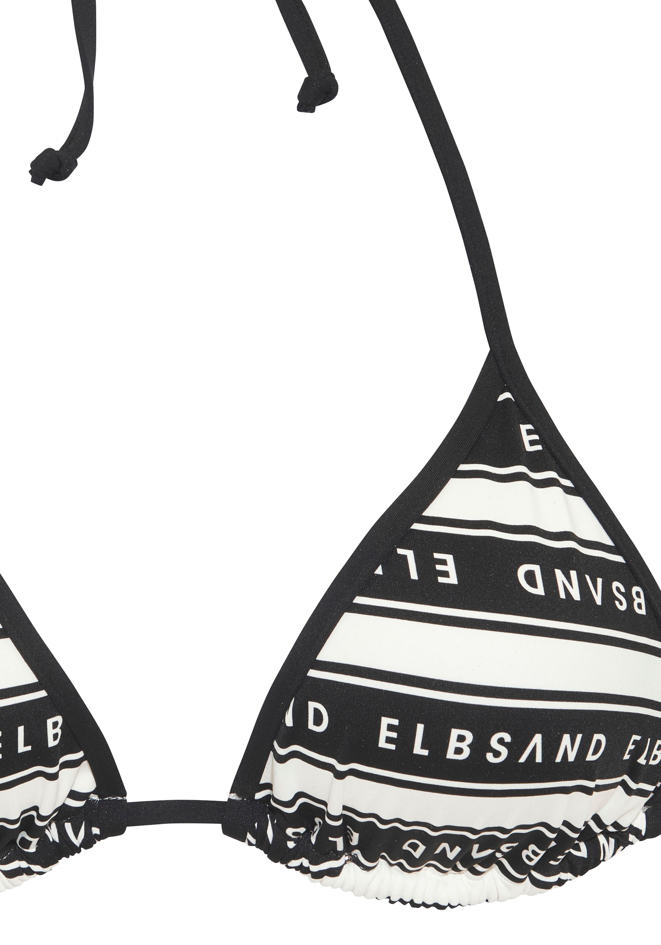 Elbsand Triangel-Bikini »Zone« Set,  mit kontrastfarbenen Streifen und Schriftzügen